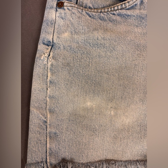 Levi’s Vintage 1980’s Orange Tag Denim Distressed Cutoffs short Short Sz 32 1/2” - Picture 6 of 12